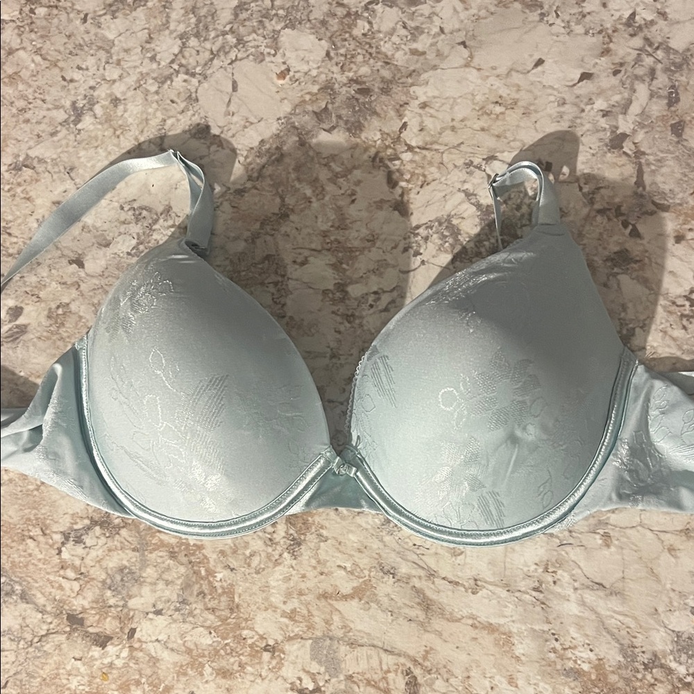 Vanity Fair Soft Blue Floral Bra